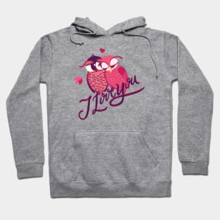 I love you, Love Owls, Cute Lovers, Valentines day Hoodie